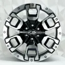 RIN 17X7.5 6-114.3 R1 SPORT DX322 BLACK MACHINE FACE ET30 CB66.1 
