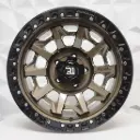 RIN 16X8 6-139.7 R1 SPORT QC1261 BRONZE + BLACK LIP+RIVETS* ET0 CB110.1 