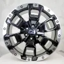 RIN 17X7.5 6-114.3 R1 SPORT 1085 BLACK MACHINE LIP ET25 CB66.1