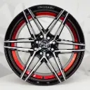 RIN 15X7 4-100/114.3 R1 SPORT 2061 BLACK MACHINE RED UNDERCUT* ET0 CB73.1