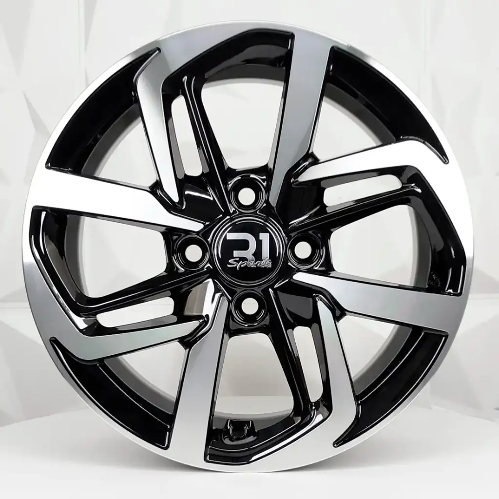 RIN 14X5.5 4-100 R1 SPORT 4040 BLACK MACHINE FACE ET35 CB73.1