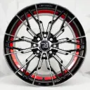 RIN 15X7 4-100/114.3 R1 SPORT 2062 BLACK MACHINE RED UNDERCUT* ET0 CB73.1