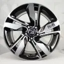 RIN 16X7 5-100 R1 SPORT 5439 BLACK MACHINE FACE ET20 CB73.1