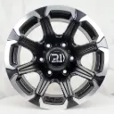 RIN 15X7 6-139.7 R1 SPORT 1007 MATE BLACK MACHINE LIP ET0 CB106.1