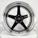 RIN 18X9.5 5-114.3 R1 SPORT 5481 BLACK MILLING MACHINE LIP ET22 CB73.1