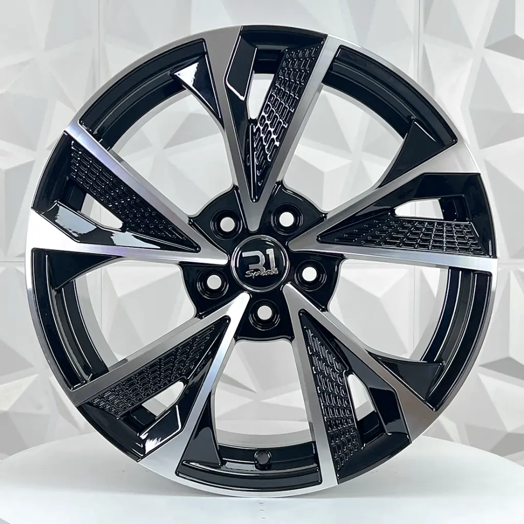 RIN 17X7.5 5-108 R1 SPORT 5034 BLACK MACHINE FACE ET35 CB73.1
