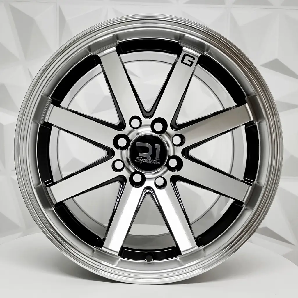 RIN 14X7 5-100 R1 SPORT 8012 BLACK MACHINE FACE ET10 CB67.1