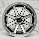 RIN 14X7 5-100 R1 SPORT 8012 BLACK MACHINE FACE ET10 CB67.1