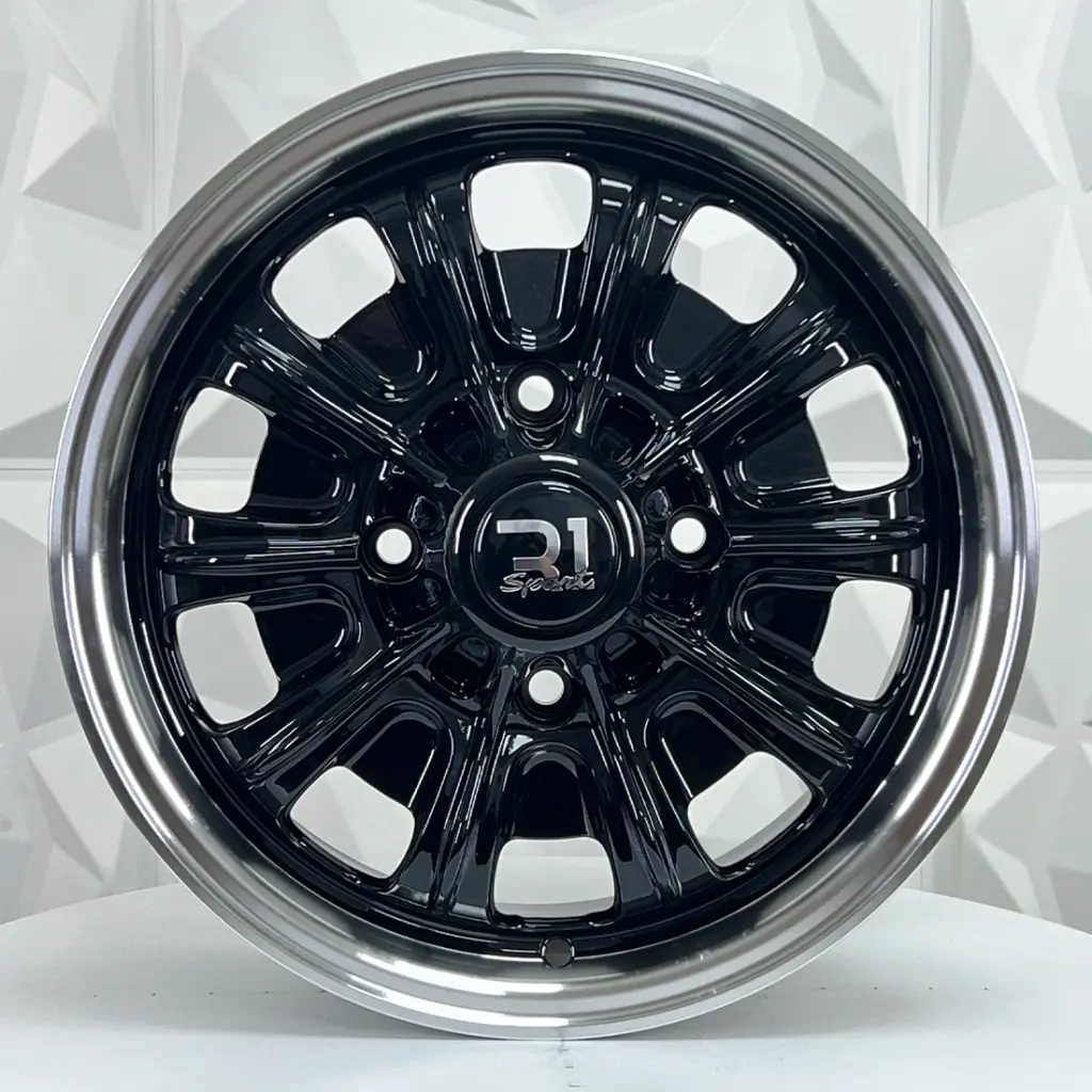 RIN 15X6 4-130 R1 SPORT VM08 BLACK MACHINE LIP ET30 CB80.9