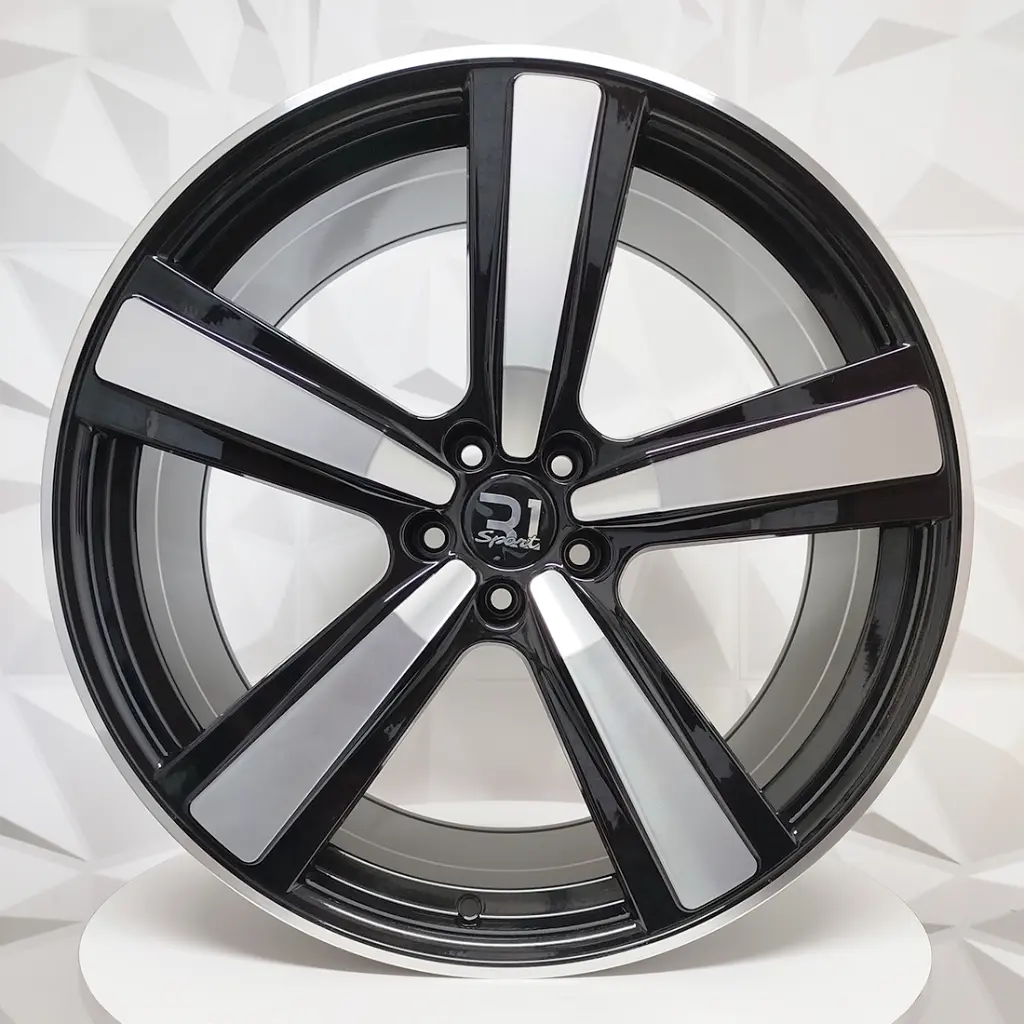 RIN 22X10 5-130 R1 SPORT PH032 BLACK MACHINE FACE ET48 CB71.6