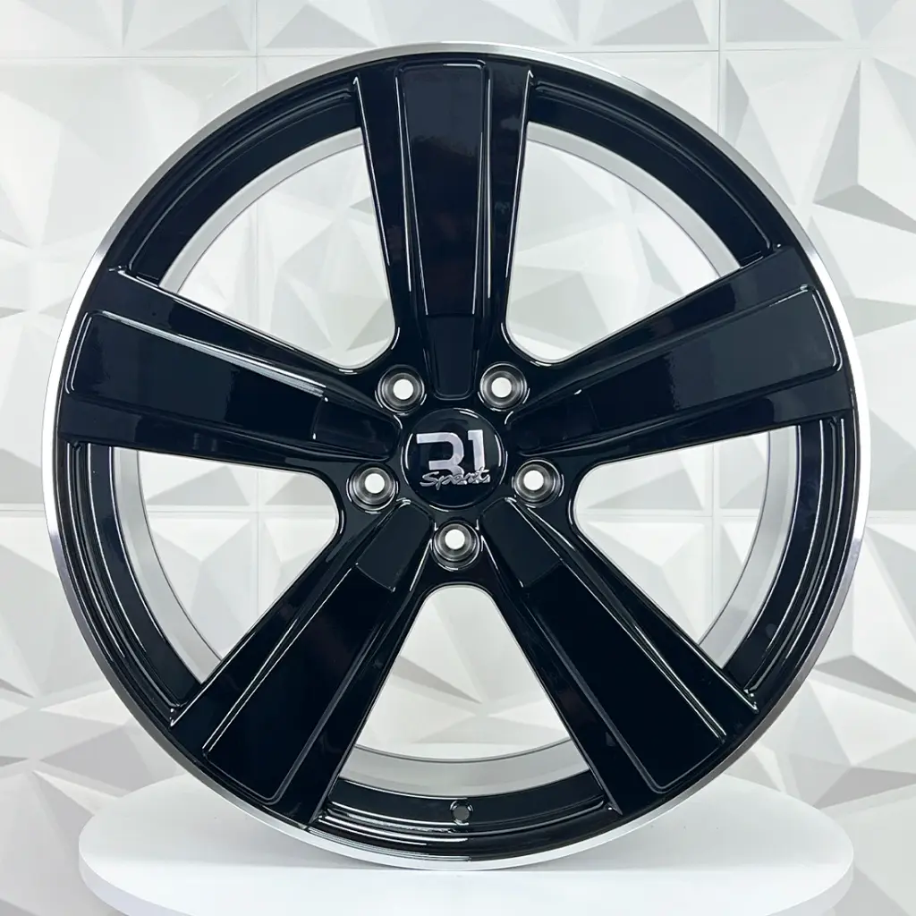 RIN 22X10 5-130 R1 SPORT PH032 BLACK MACHINE LIP ET48 CB71.6