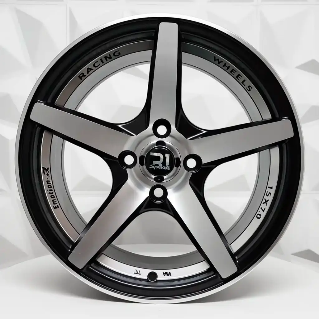 RIN 16X7 5-114.3 R1 SPORT RGW8808 BLACK MF UNDERCUT ET30 CB73.1