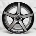 RIN 16X7 5-114.3 R1 SPORT RGW8808 BLACK MF UNDERCUT ET30 CB73.1