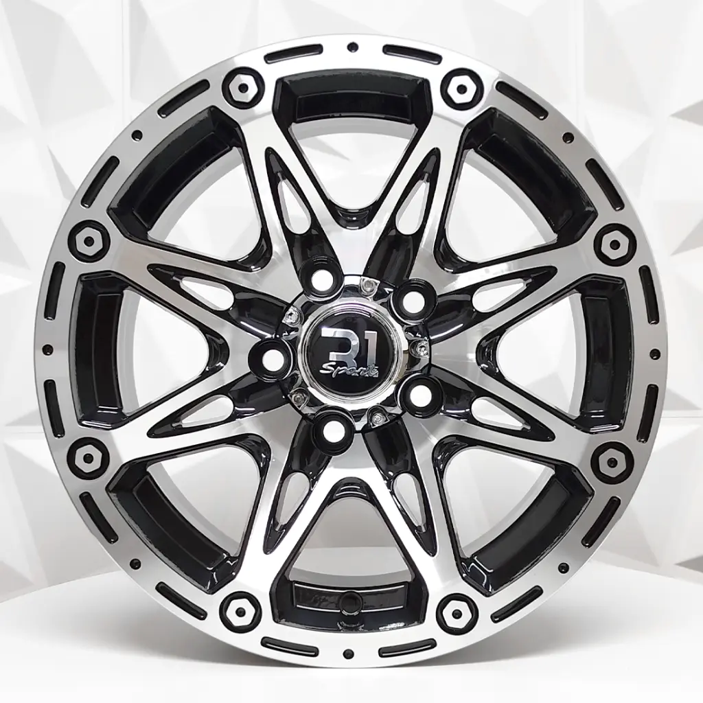 RIN 14X6 6-139.7 R1 SPORT 329A BLACK MACHINE FACE ET-10 CB110