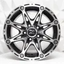 RIN 14X6 6-139.7 R1 SPORT 329A BLACK MACHINE FACE ET-10 CB110