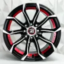 RIN 14X8 4-100/114.3 R1 SPORT 363 BLACK MACHINE FACE RED UNDERCUT* ET0 CB73.1