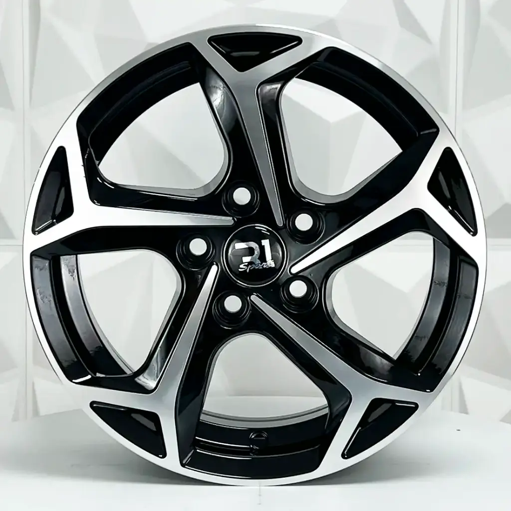 RIN 16X6.5 5-112 R1 SPORT 5216 BLACK MACHINE FACE ET40 CB57.1