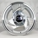 RIN 15X8 6-114.3 R1 SPORT 1070 SILVER MACHINE FACE MACHINE LIP ET-15 CB73.1