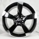 RIN 17X7.5 5-100 R1 SPORT 5208 BLACK MACHINE LIP ET40 CB73.1