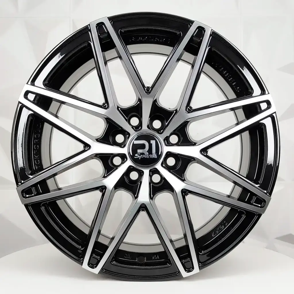 RIN 16X7 4-100/108 R1 SPORT 228 BLACK MACHINE FACE ET35 CB73.1