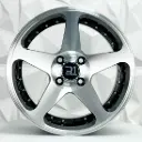 RIN 15X7 4-100 R1 SPORT 766 POLISHED FACE/BLACK WINDOWS ET32 CB73.1
