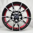 RIN 14X5.5 4-100/114.3 R1 SPORT RGW06 MACHINE BLACK UNDERCUT+RED ET38 CB73.1