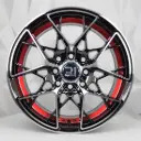 RIN 14X6 4-100/114.3 R1 SPORT RGW458 MACHINE BLACK+UNDERCUT RED ET38 CB73.1