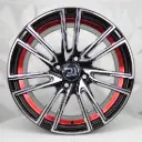 RIN 15X7 4-100 R1 SPORT RGW4502 BLACK MACHINE FACE + RED UNDERCUT  ET35 CB73.1