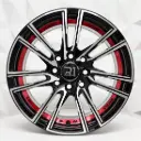 RIN 15X8 4-100/114.3 R1 SPORT RGW452 MACHINE BLACK+UNDERCUT RED ET15 CB73.1