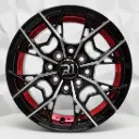 RIN 14X5.5 4-100/114.3 R1 SPORT RGW03 MACHINE BLACK UNDERCUT+RED ET38 CB73.1
