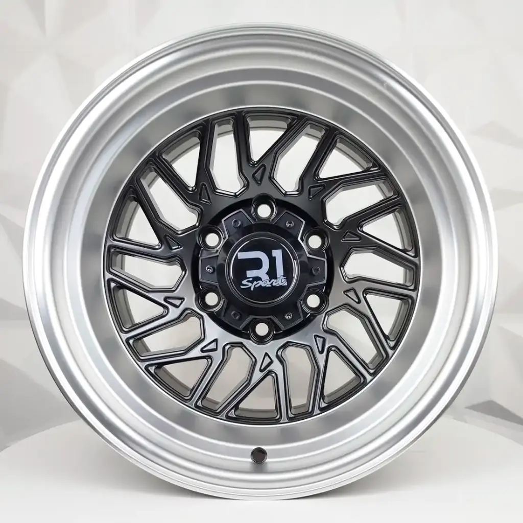 RIN 15X10 6-139.7 R1 SPORT RGW635 MATT BLACK+MACHINE LIP ET-44 CB110