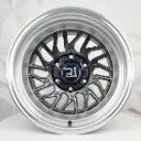 RIN 15X10 6-139.7 R1 SPORT RGW635 MATT BLACK+MACHINE LIP ET-44 CB110