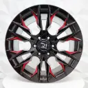 RIN 17X9 6-139.7 R1 SPORT RGW488 BLACK+MILLING RED ET0 CB110