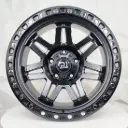 RIN 17X9 5-127 R1 SPORT RGW8853 MATT BLACK+CHROME RIVETS* ET0 CB71.5