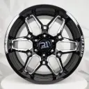 RIN 18X9 6-139.7 R1 SPORT COR-05X GLOSS BLACK+MILLED SPOKE+WORDS ET15 CB106.1