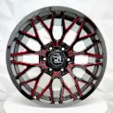 RIN 20X9 6-139.7 R1 SPORT 634 BLACK+MILLING RED ET15 CB110
