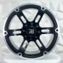 RIN 20X10 6-139.7 R1 SPORT 316 MATE BLACK MACHINE LIP ET-12 CB106.1