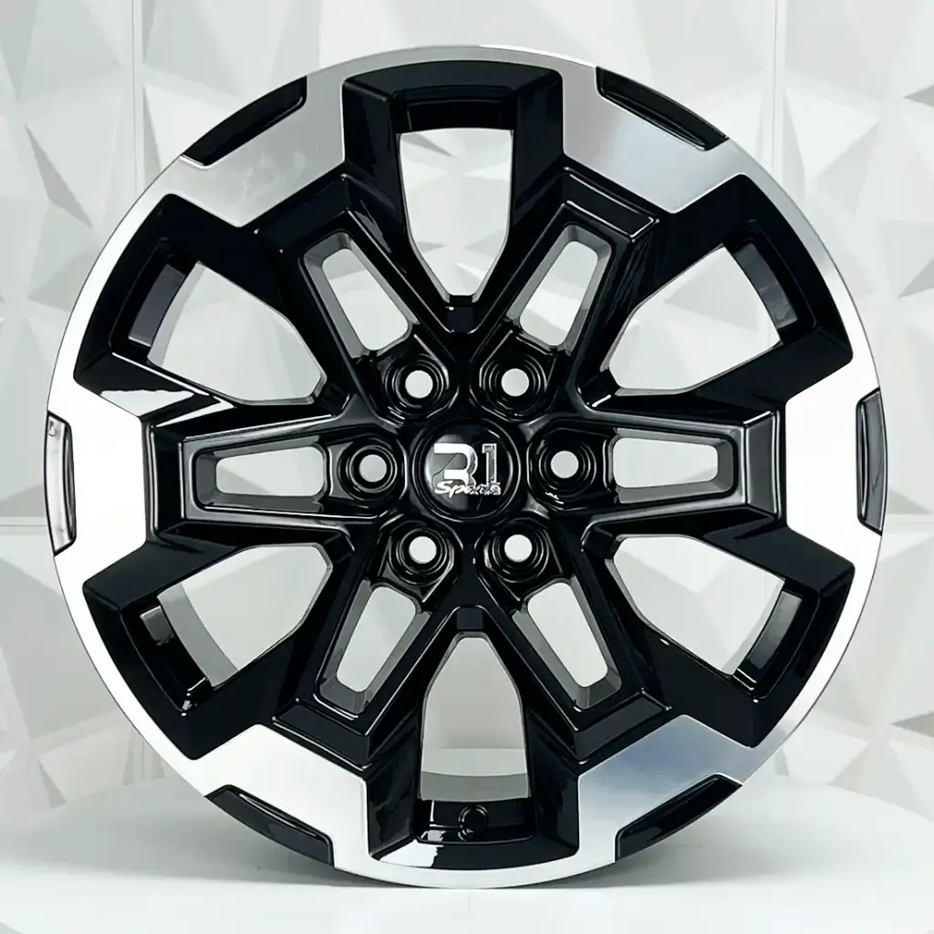 RIN 17X7 6-114.3 R1 SPORT DX406 BLACK MACHINE FACE ET35 CB66.1