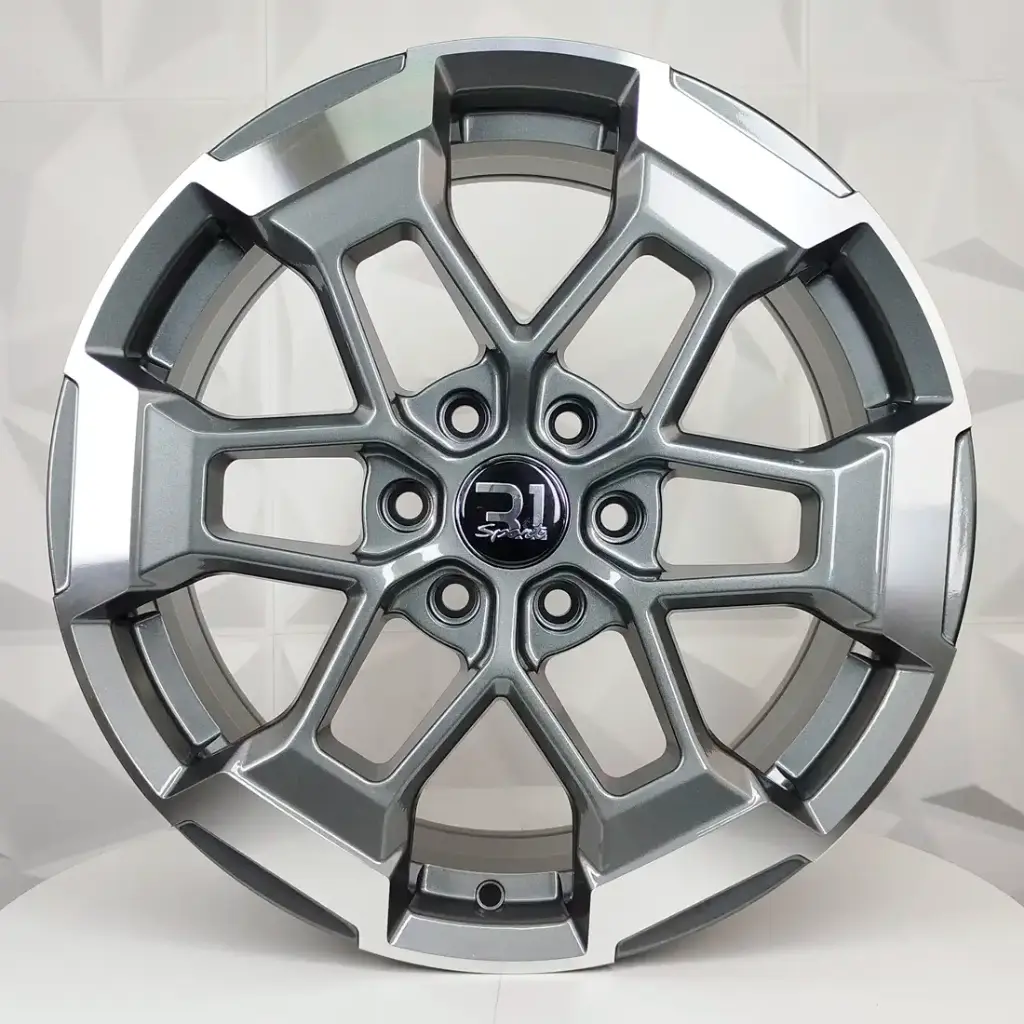 RIN 17X7 6-114.3 R1 SPORT DX406 GUNMETAL MACHINE FACE ET35 CB66.1