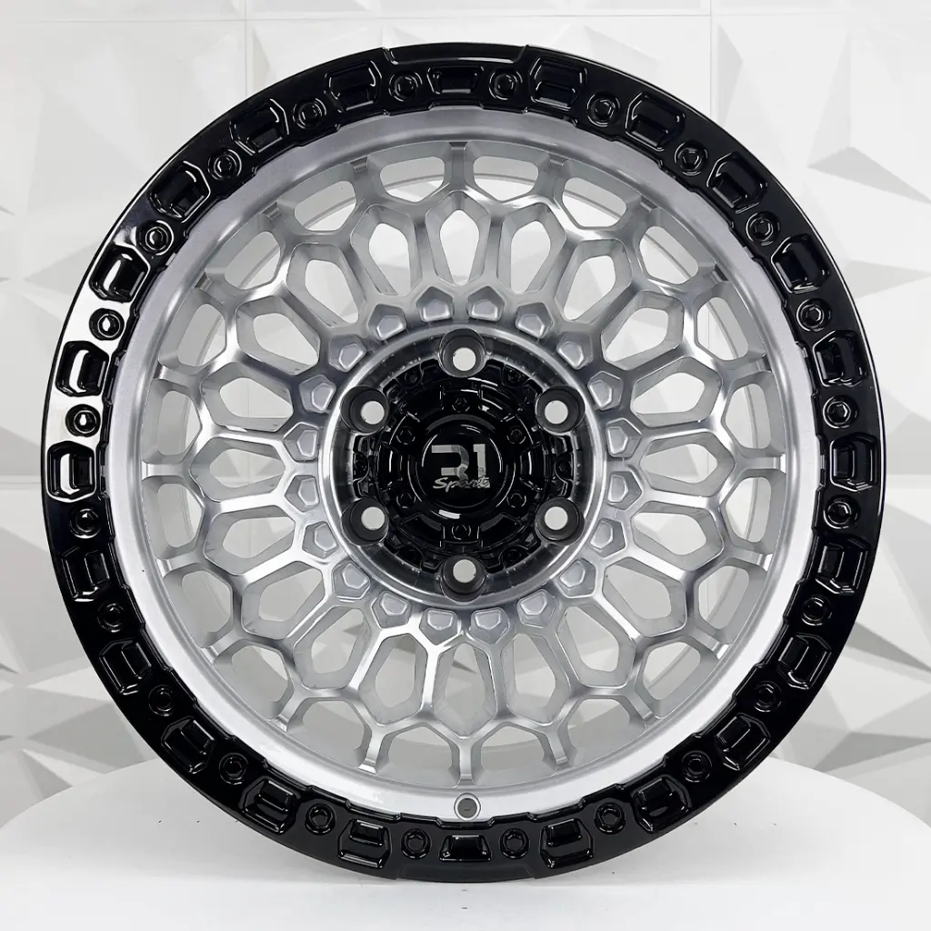 RIN 17X8.5 6-139.7 R1 SPORT FBX357-7 SILVER MACHINE FACE+BLACK ET0 CB110.1
