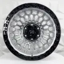 RIN 17X8.5 6-139.7 R1 SPORT FBX357-7 SILVER MACHINE FACE+BLACK ET0 CB110.1