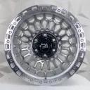 RIN 17X8.5 5-127 R1 SPORT FBX357-7 SILVER MACHINE FACE+BLACK ET-12 CB71.5