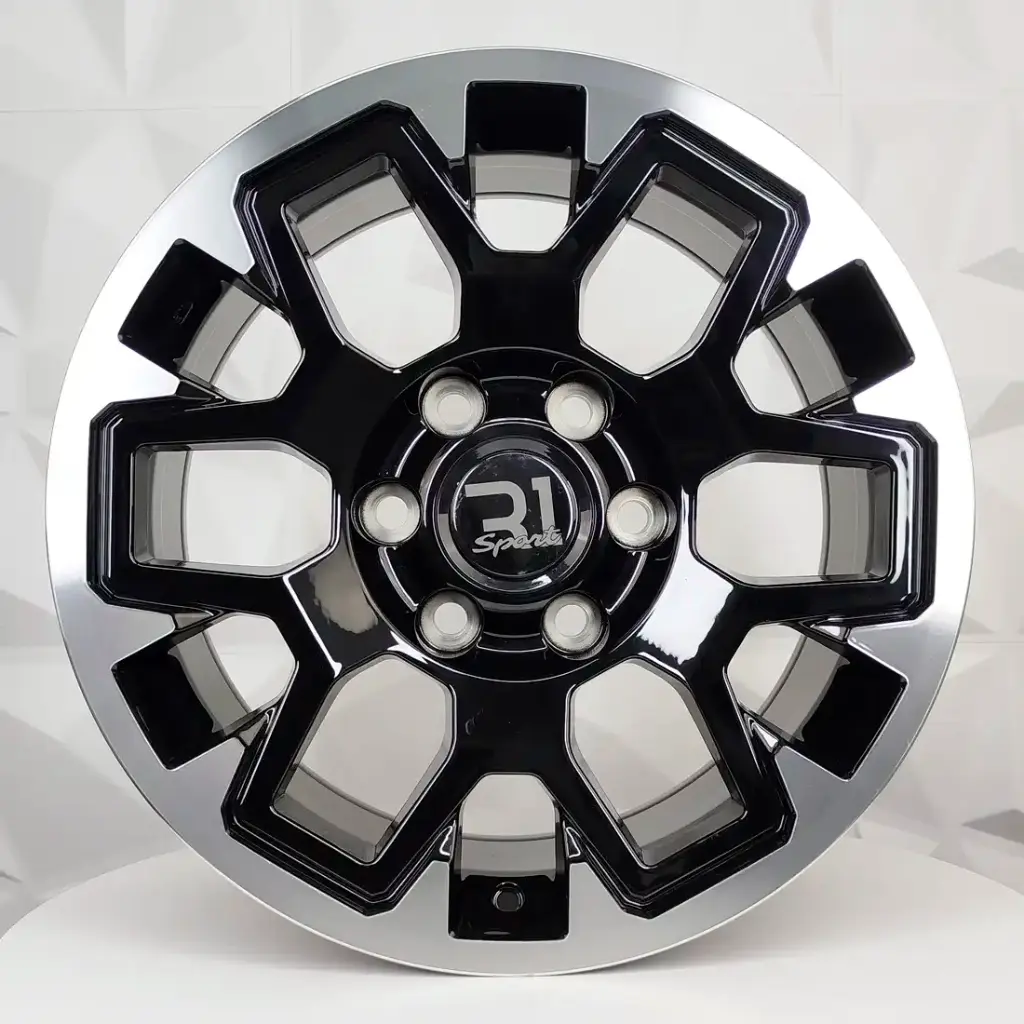 RIN 17X8 6-139.7 R1 SPORT H3431F BLACK MACHINE FACE ET15 CB106.1