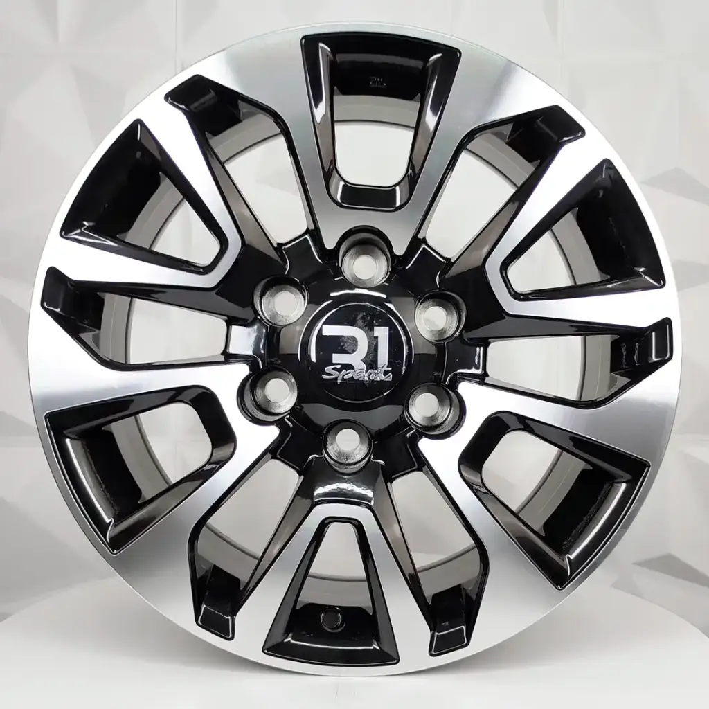RIN 17X7.5 6-139.7 R1 SPORT H887F MACHINE BLACK ET25 CB106.1