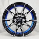 RIN 15X6.5 4-100/114.3 R1 SPORT RGW06 MACHINE BLACK+BLUE UNDERCUT ET38 CB73.1