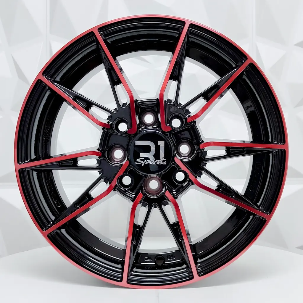 RIN 15X6.5 4-100/114.3 R1 SPORT RGW06 MACHINE BLACK+RED ET38 CB73.1