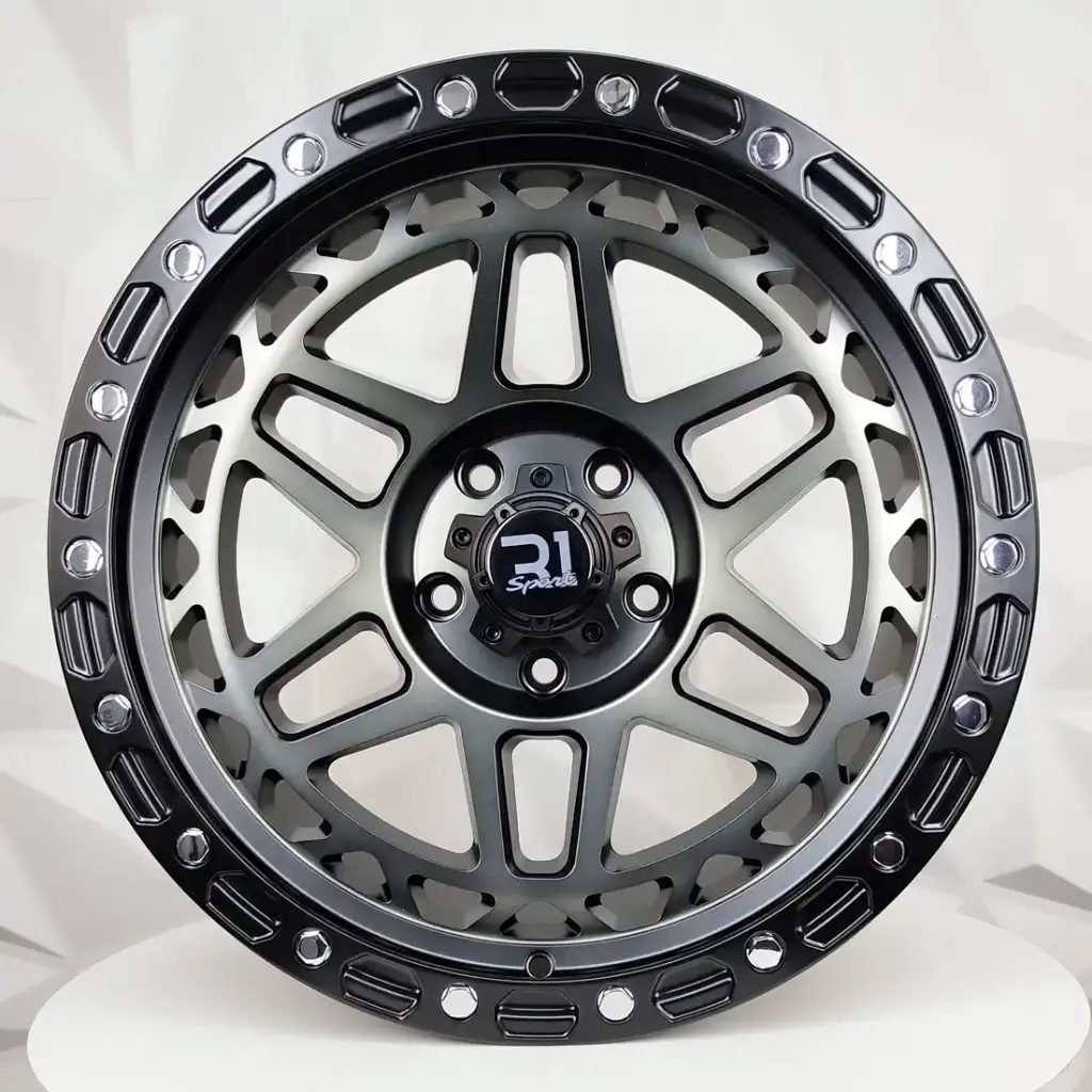RIN 18X9 5-127 R1 SPORT 80280 BLACK COATING+BLACK LIP CHROME RIVETS* ET0 CB78.1