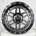 RIN 18X9 5-127 R1 SPORT 80280 BLACK COATING+BLACK LIP CHROME RIVETS* ET0 CB78.1