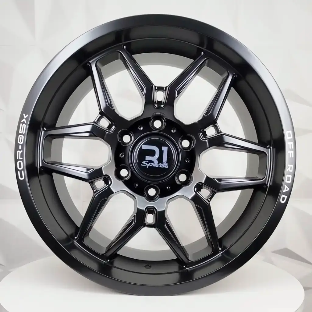 RIN 18X9 6-139.7 R1 SPORT COR-03X MATTE BLACK MILLING ET15 CB106.1