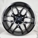 RIN 18X9 6-139.7 R1 SPORT COR-03X MATTE BLACK MILLING ET15 CB106.1